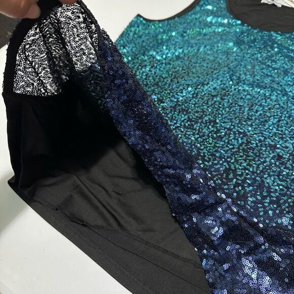 Zeagoo Blue and Teal Sequin Tank Top | Women Size XL - Picture 8 of 12